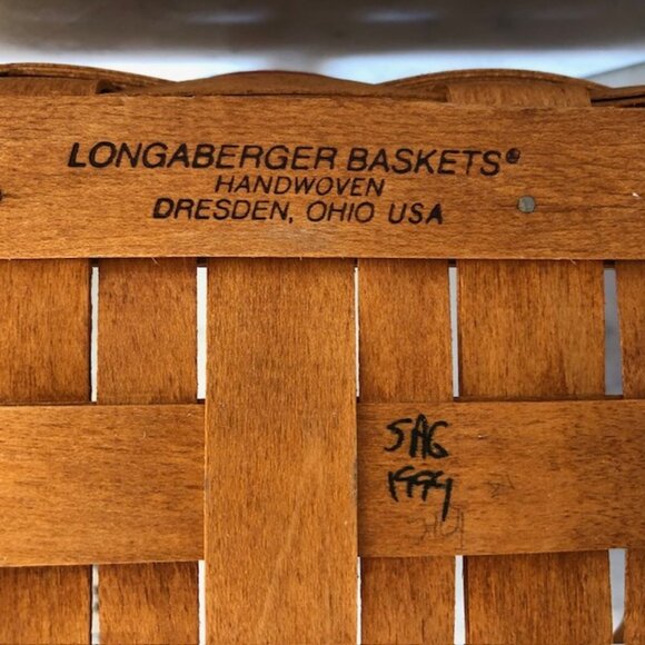 LONGABERGER MOTHER'S DAY 1994 Basket, Liner & Protector - Picture 11 of 13